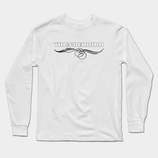 Thunderbird Emblem with Swoop Pinstripes Long Sleeve T-Shirt